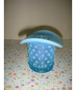 Fenton Hobnail Blue Opalescent Hat Shape 2.5&quot; Tooth Pick Holder~Vase - $18.99