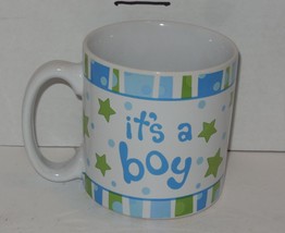 It&#39;s a Boy Coffee Mug Cup By Burton + Burton Blue White - £7.88 GBP