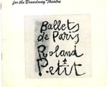 Playbill Ballets de Paris Roland Petit Leslie Caron &amp; Colette Marchand  ... - £22.20 GBP