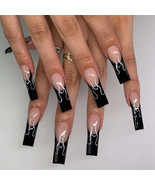 Black French Flame Wear Nail Finished Product - $13.82 CAD