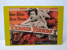 Female Fiends Movie Postcard Lex Barker Carole Mathews Nora Swinburne Gastoni - £6.15 GBP