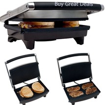 Panini Press Gourmet Sandwich Maker Grill Toaster Easy Clean Non Stick B... - £70.88 GBP