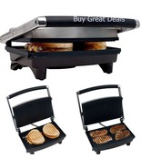 Panini Press Gourmet Sandwich Maker Grill Toaster Easy Clean Non Stick B... - £71.71 GBP
