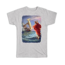 Jesus Sea Storm Boat : Gift T-Shirt Catholic Religion Christian Faith Matthew Bi - £14.37 GBP+