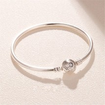 925 Sterling Silver Disney Princess Jasmine & Aladdin Smooth Bangle Bracelet - $27.68