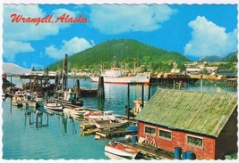 Postcard Wrangell Alaska Sportsmen&#39;s Paradise Stikine River Lumber &amp; Fishing - £2.77 GBP