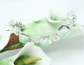 Sterling Silver Jade Chinese Pattern Bracelet 7.25&quot; - $69.00
