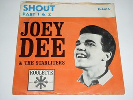 Joey Dee Starlighters Shout 45 RPM Picture Sleeve Vintage Roulette Label - £19.97 GBP