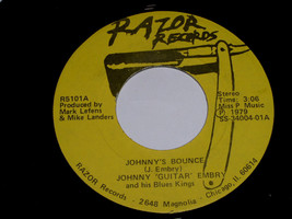 Johnny Guitar Embry Johnny&#39;s Bounce I Love The Woman 45 Rpm Record Razor Label - £63.56 GBP