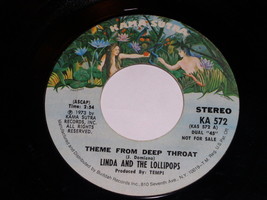 Linda Lollipops Theme From Deep Throat 45 Rpm Record Vintage Kama Sutra Promo - £67.93 GBP