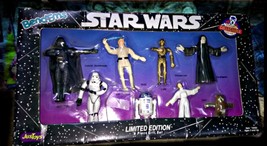 Star Wars 8 Character Bendems Set 1992 Vader Luke Leia R2-D2 Ewok Etc. in Box   - £19.88 GBP