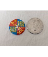Vintage Swatch Watch Swiss Pin Button 1-3/8&quot; Blue Red Yellow Fleur De Li... - €20,46 EUR