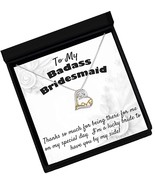 To My Badass Bridesmaid Gift, Dancing Love Necklace, 925 and - £172.38 GBP