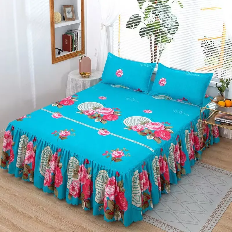 Bedding Set Bedspread Elastic Fitted Mattress Cover Bedsheet  3Pcs Bed S... - £27.68 GBP