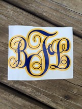 Now offering approx 4.5 X 3.5 inch 2 color monogram decal. many colors a... - $5.94