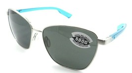 Costa Del Mar Sunglasses Paloma 58-16-133 Brushed Silver / Gray 580G Glass - £121.39 GBP