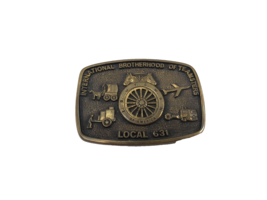 International Brotherhood of Teamsters Local 631 Brass Belt Buckle - $61.75