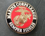 US MARINE CORPS LEAGUE USMC MARINES SEMPER FIDELIS LAPEL PIN BADGE 1.5 I... - $6.44