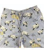 Nick &amp; Nora Counting Sheep Blue Pajama Pants Womens Size Small Cotton Po... - $24.49