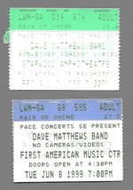 Dave Matthews Band 1998 &amp; 1999 Nashville Concert Ticket Stubs Starwood Dmb - £15.56 GBP