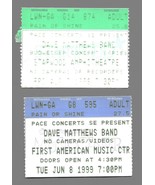 DAVE MATTHEWS BAND 1998 &amp; 1999 Nashville Concert Ticket Stubs STARWOOD DMB - $370.49 MXN