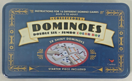 Collectors Dominoes Double Six Jumbo Color Dot 1998 Cardinal - $6.81