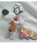 Rocky &amp; Bullwinkle MR. PEABODY THE WHITE DOG 8&quot; Plush STUFFED ANIMAL Toy... - $14.85
