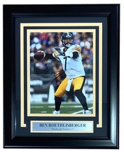 Ben Roethlisberger Signé Encadré 8x10 Pittsburgh Steelers Photo Bas - £381.49 GBP