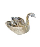 24% Lead Crystal Swan Bowl Candy Nut Dish L9&quot;xW6&quot;xH7&quot; - $15.81 CAD