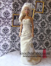 Personalized Mini Replica of Wedding Dress Anniversary Gift Mermaid Dollhouse - £19.73 GBP