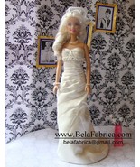 Personalized Mini Replica of Wedding Dress Anniversary Gift Mermaid Doll... - $24.99