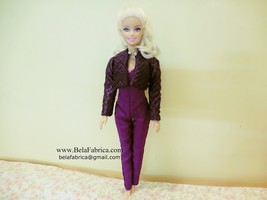 Personalized Selena Quintanilla Doll Outfit Keepsake Purple Jumpsuit Jac... - $70.00