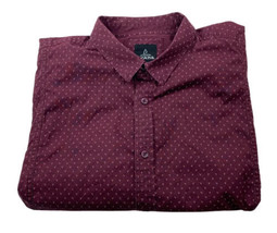 PrAna Lukas Shirt Mens XX Large Burg. Button Up 3/4 Long Sleeve Casual P... - $16.69