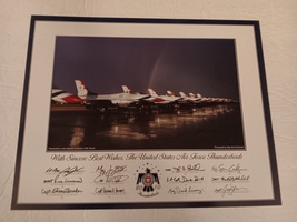 2010 USAF Thunderbirds Commemorative Print 11&quot; X 14&quot; Full Color Print - £15.72 GBP