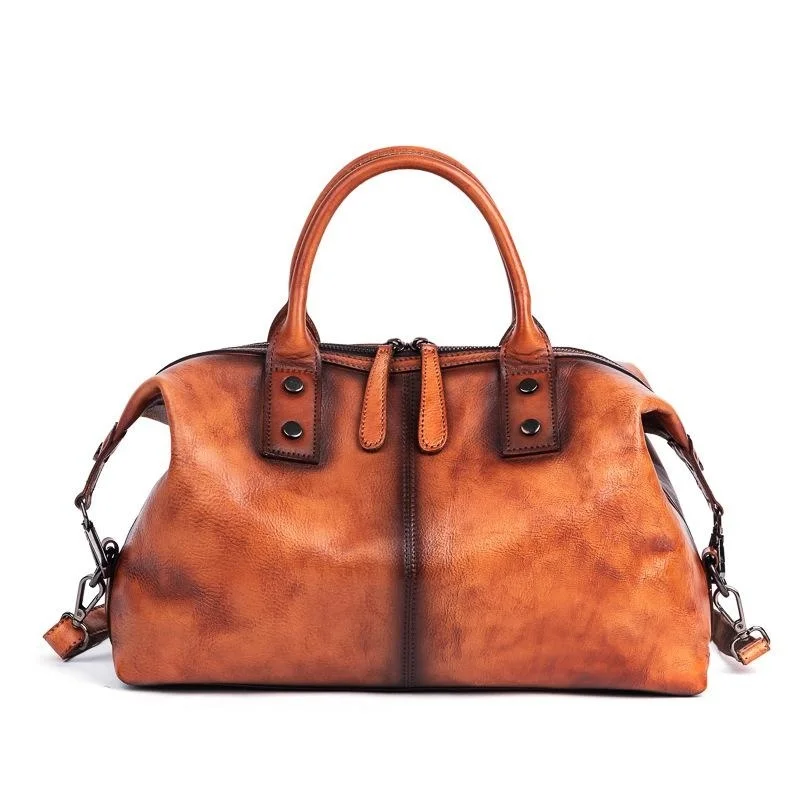 New Hand Painted Women Handbag Luxury Genuine Cowhide Leather Dumpling Bag Large - £92.48 GBP