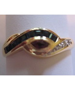 18K Solid Yellow Gold Natural Sapphire Ruby Diamond Ring  - $4,995.00