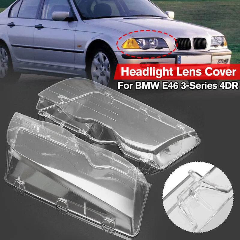 Car Headlamp Shade Headlight Clear Lens Shell Cover Fit For BMW 3 Series... - $27.66