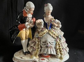 Antique large Germany  figurines, hand painted, marked bottom - £153.78 GBP