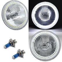 Octane Lighting 7 Inch COB White Stock LED Halo Angel Eye H4 Headlamp Headlight  - £116.77 GBP