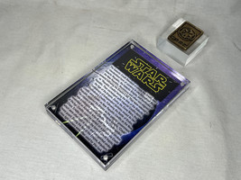 Star Wars Galactic Gold Credit Chip Piece, Display Plaque, Item Stand - £55.22 GBP