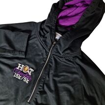 Hot Chocolate 15k 5k Pullover Hoodie Womens Large Black Purple Race Running - $32.57