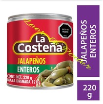 LA COSTENA JALAPENOS ENTEROS / WHOLE JALAPENOS - 6 CANS of 220g EACH -FR... - £16.96 GBP