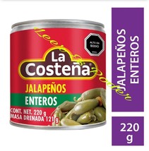 LA COSTENA JALAPENOS ENTEROS / WHOLE JALAPENOS - 6 CANS of 220g EACH -FR... - £16.97 GBP