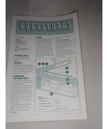 Replacement Instructions Only for 1990 Milton Bradley GUESSTURES - £7.02 GBP