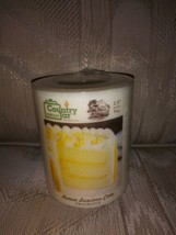 Lemon Chiffon Cake Country Jar Candle 3.5&quot; 100% Natural Soy 9 Oz USA New - $15.83