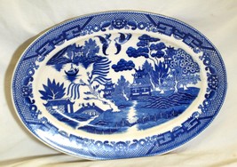 Blue Willow Ware Oval Serving Platter Japan - $29.69