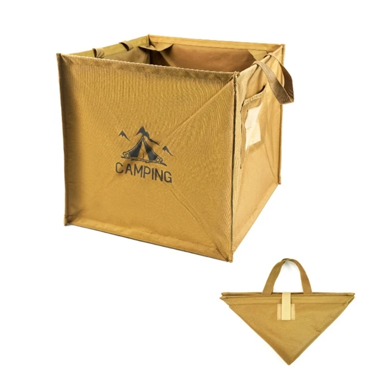 Foldable Basket Oxford Cloth Camping Organizers Travel Waste Container - £19.14 GBP+