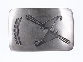 40&#39;s-50&#39;s Native American Sterling Overlay Style Belt buckle - £403.03 GBP