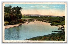 View On Susquehanna Milton Pennsylvania PA WB Postcard R16 - £3.95 GBP