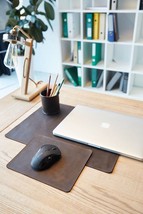 100% Genuine Leather Desk Set Leather Desk Pad Mouses Mat Pen Cup from Ukraine - £84.13 GBP